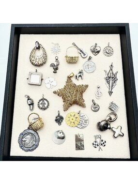 Sterling Silver Pendants Charm Lot 119 Grams Wear Scrap or Resell All XRF Tested